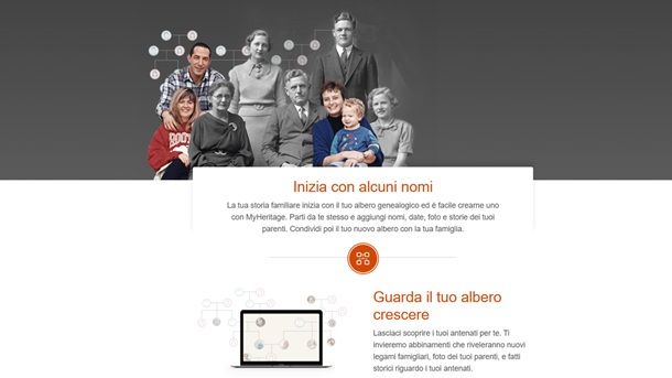 Albero genealogico online MyHeritage
