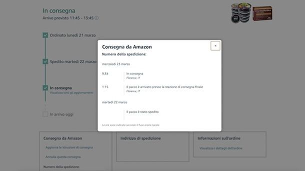 Verificare il tracking Amazon