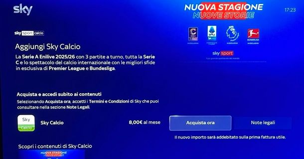 Come comprare una partita su Sky Sport