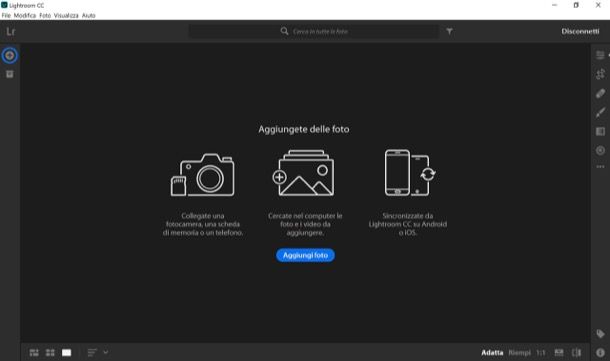 Come aprire file RAW con Lightroom