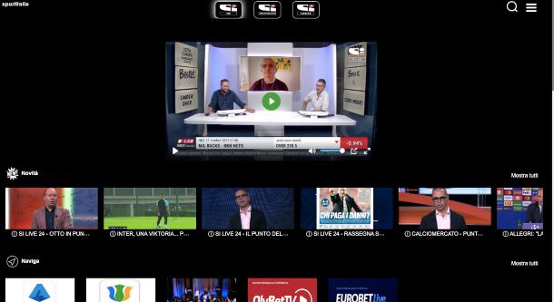 Sportitalia home page