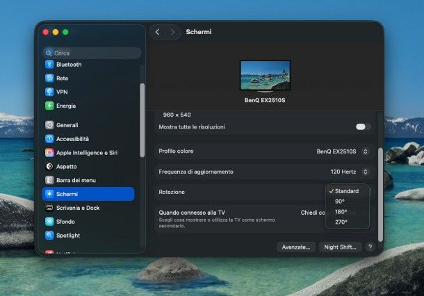 Come ruotare lo schermo del PC Mac