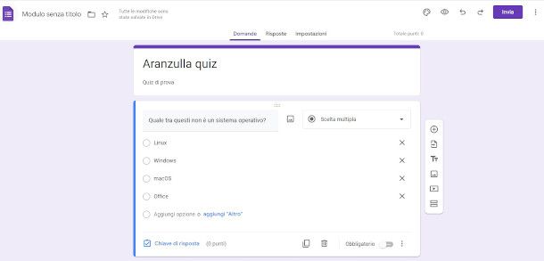 interfaccia Google Moduli