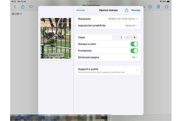 Come stampare da iPad con AirPrint