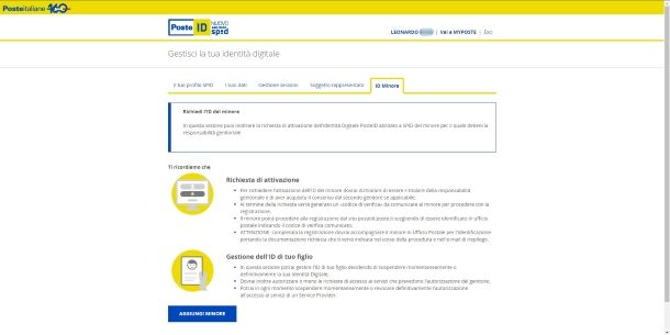 SPID minorenni Poste Italiane