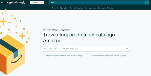 pubblicazione inserizione vendita Amazon Seller Central