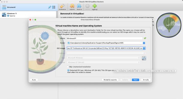 VirtualBox versione per macOS