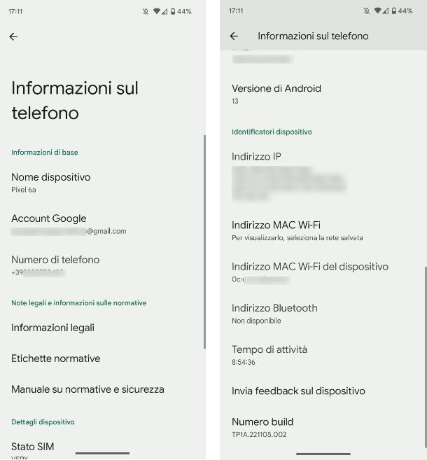 Come trovare MAC address Android