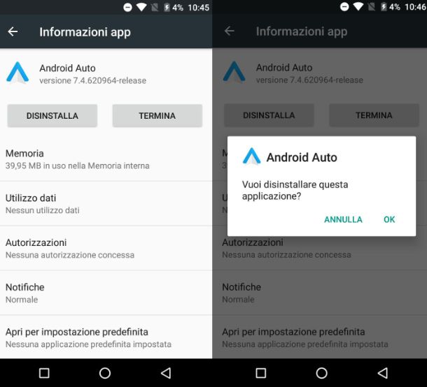 Come disinstallare Android Auto dal cellulare