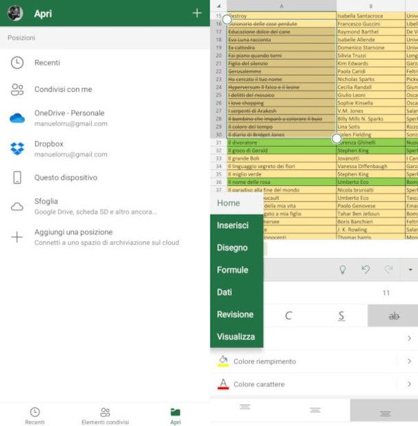 barrare casella da app Excel