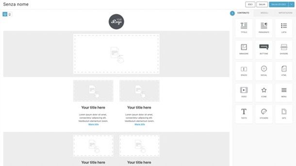 MailUp interfaccia principale