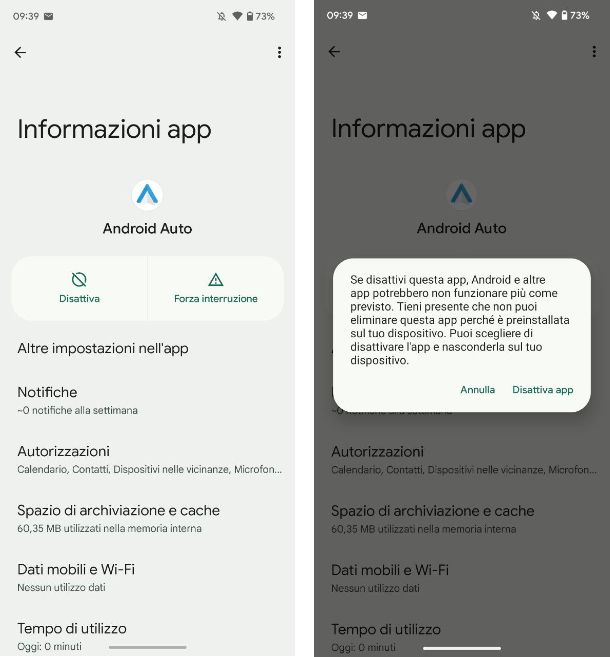 Come disattivare Android Auto