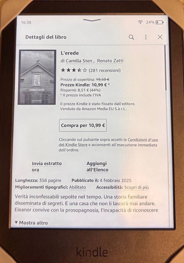 Scaricare libri su Kindle