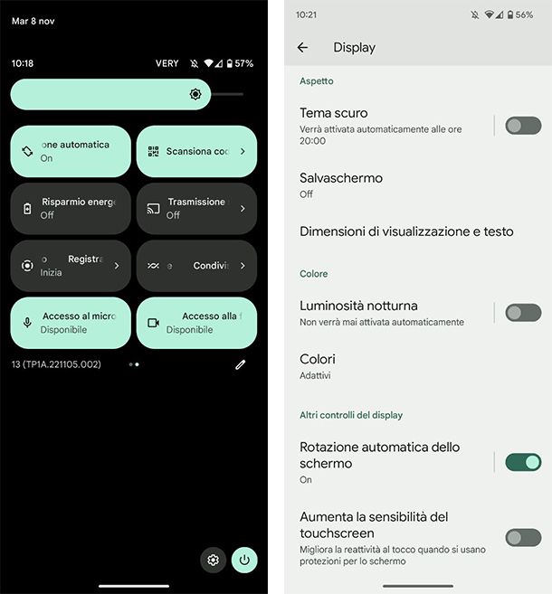 Come ruotare lo schermo Android