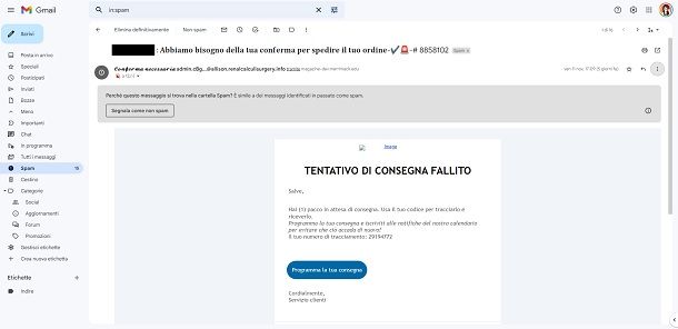 Come segnalare una mail sospetta