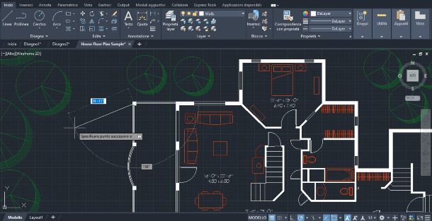 AutoCAD 2023, tracciare una Linea