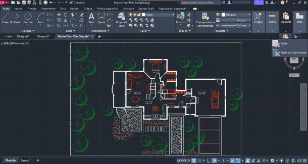 AutoCAD 2023, funzione Taglia con punto base