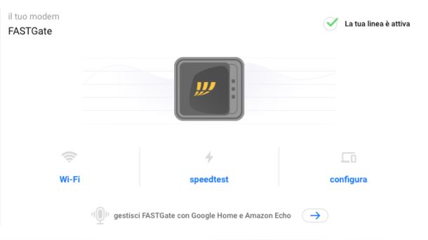 Fastweb FASTGate, area cliente