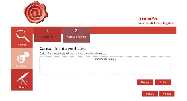 Come verificare firma digitale dal servizio Web Aruba