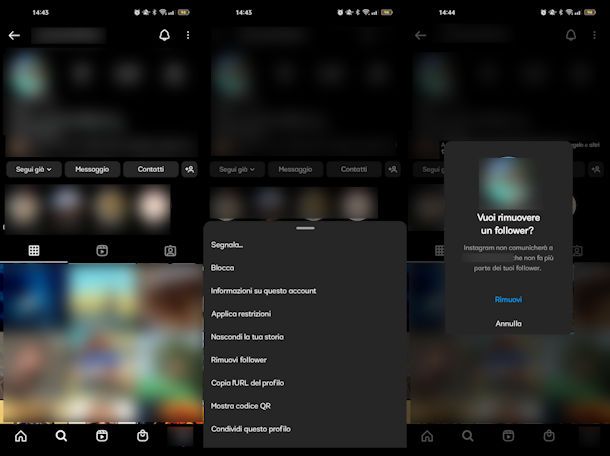 Come rimuovere follower su Instagram da app