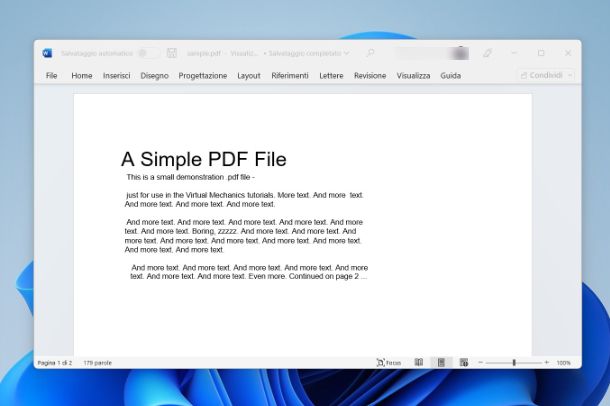Come aprire PDF in Word