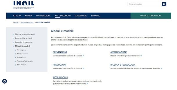 Modello busta paga INAIL da scaricare