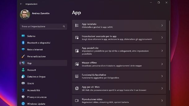 Verificare i programmi installati Windows 11