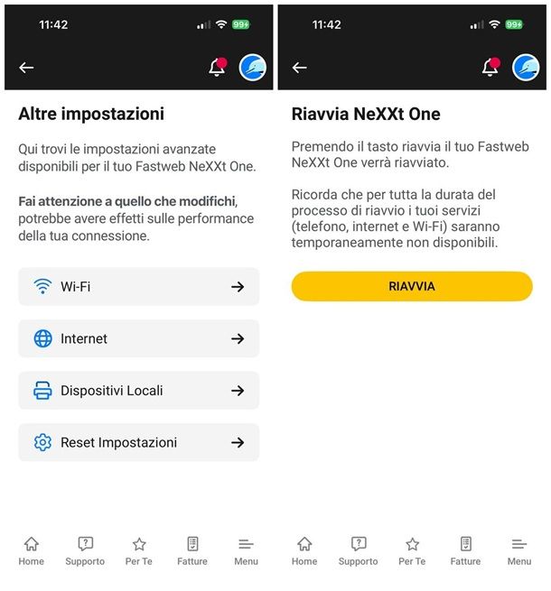 Come resettare modem Fastweb: NeXXt One