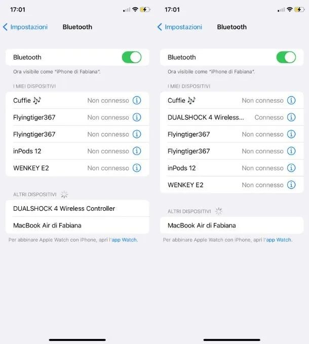 Collegare joystick PS4 a iPhone