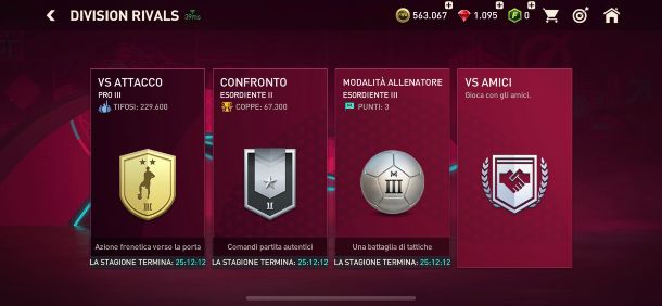 Fifa Mobile, modalità allenatore