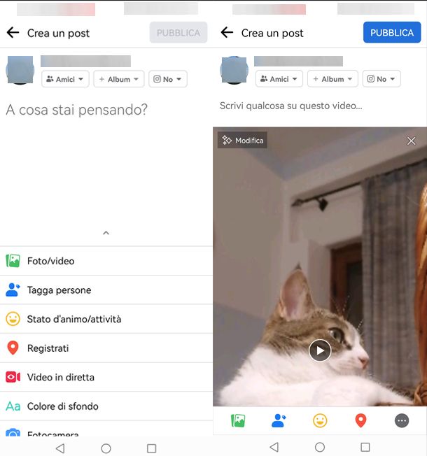 Come condividere un video su Facebook in un profilo da smartphone o tablet