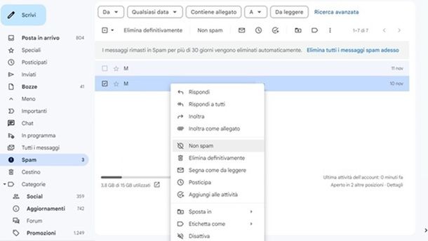 Come evitare che l'email sia considerata spam Gmail