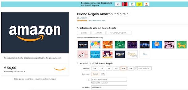 Buono regalo Amazon