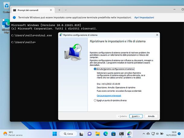 Come ripristinare Windows 11 da Prompt dei comandi