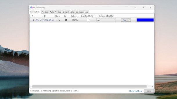collegamento controller al PC e riconoscimento su DS4Windows