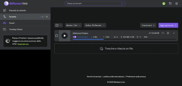 BitTorrent Web, download file