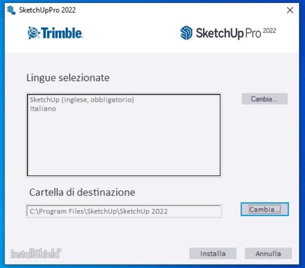 Installare SketchUp Pro su Windows