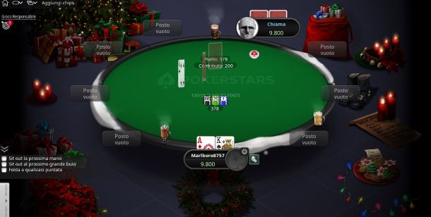 PokerStars tavolo da gioco