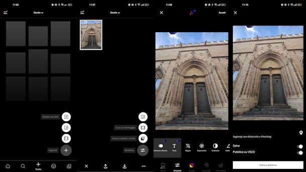 Modificare foto con VSCO