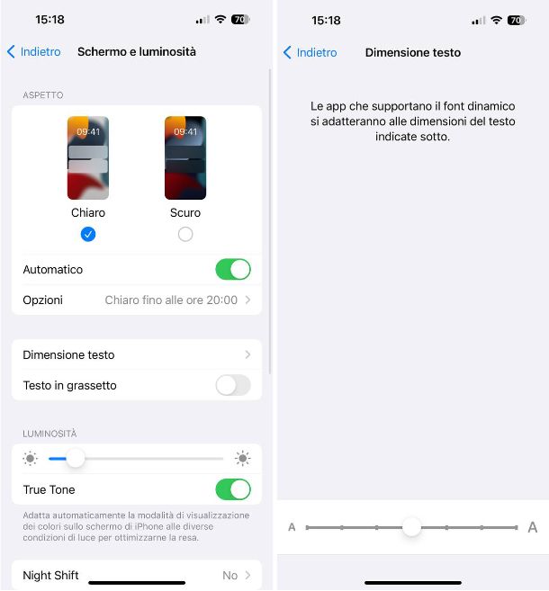 Come cambiare carattere di scrittura su iPhone