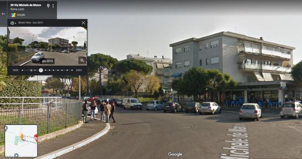 selezione anno su Google Maps da PC in modalità Street View