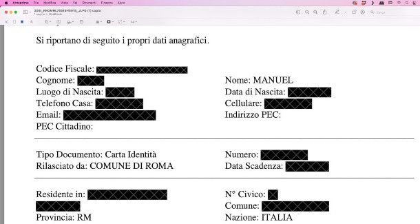 Anteprima di macOS strumenti di modifica PDF