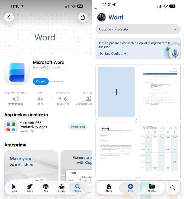 Microsoft Word iPhone