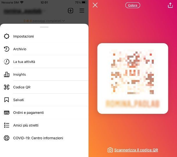 Generare codice QR da Instagram 