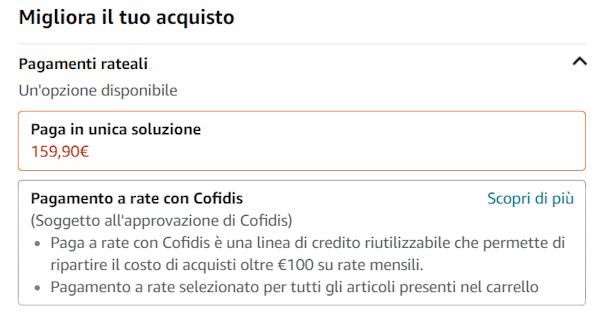 Come pagare a rate su Amazon