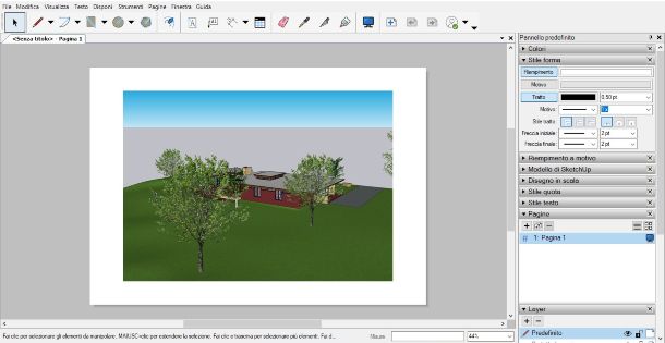 SketchUp, sclermata Layout