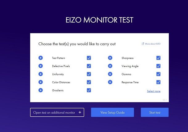 ezio monitor test