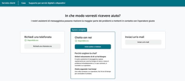 Come contattare Amazon