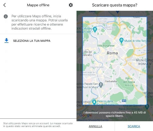 Come scaricare le mappe su Google Maps iOS