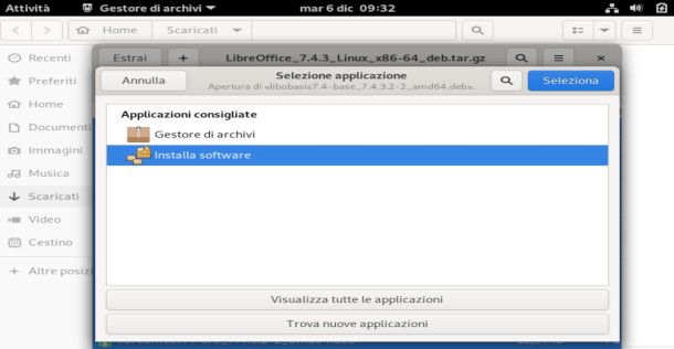 Installazione manuale LibreOffice su Linux